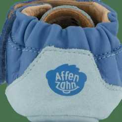 Affenzahn Crawling Shoe Leather Crawly Shark Blue New