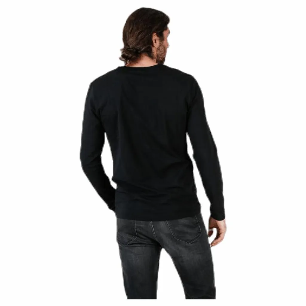 Bread & Boxers Crew Neck Longsleeve Black Svart Outlet