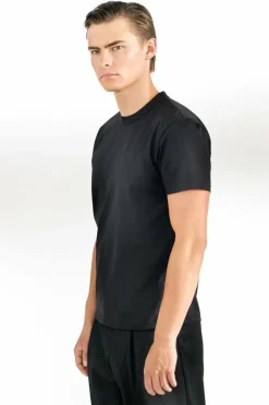 Bread & Boxers Crew-Neck pima Black Svart Clearance
