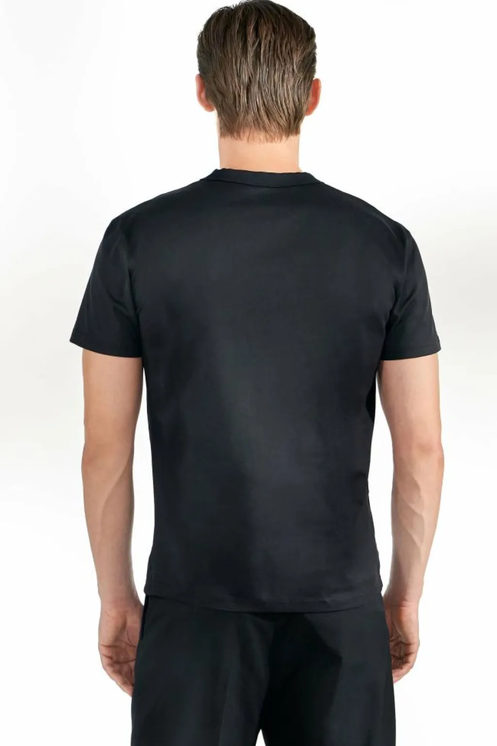 Bread & Boxers Crew-Neck pima Black Svart Clearance