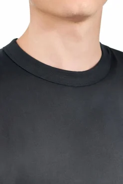 Bread & Boxers Crew-Neck pima Black Svart Clearance