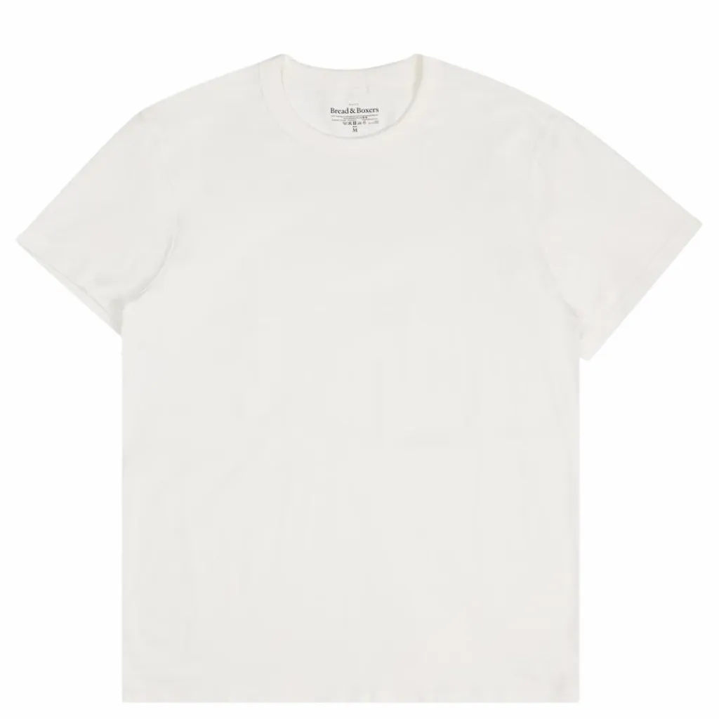 Bread & Boxers Crew-Neck pima Ivory Vit Best