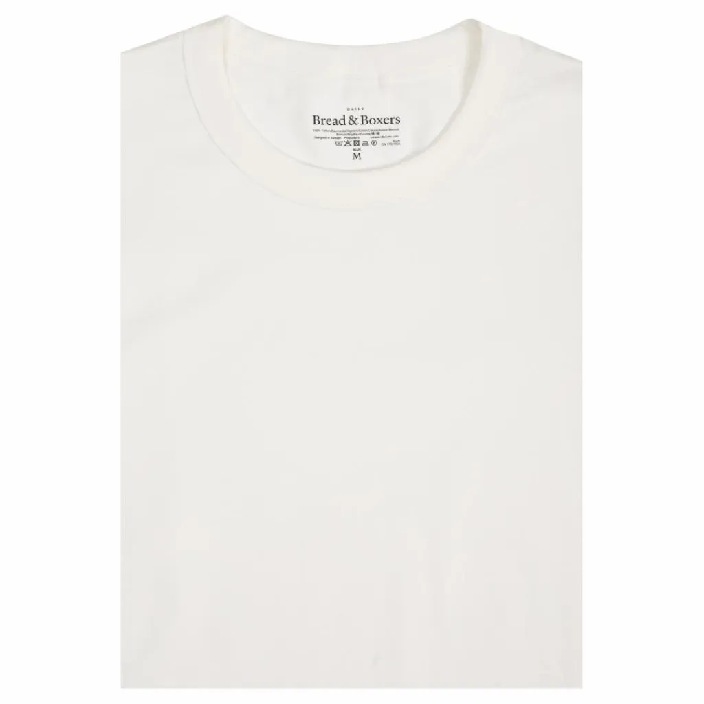 Bread & Boxers Crew-Neck pima Ivory Vit Best