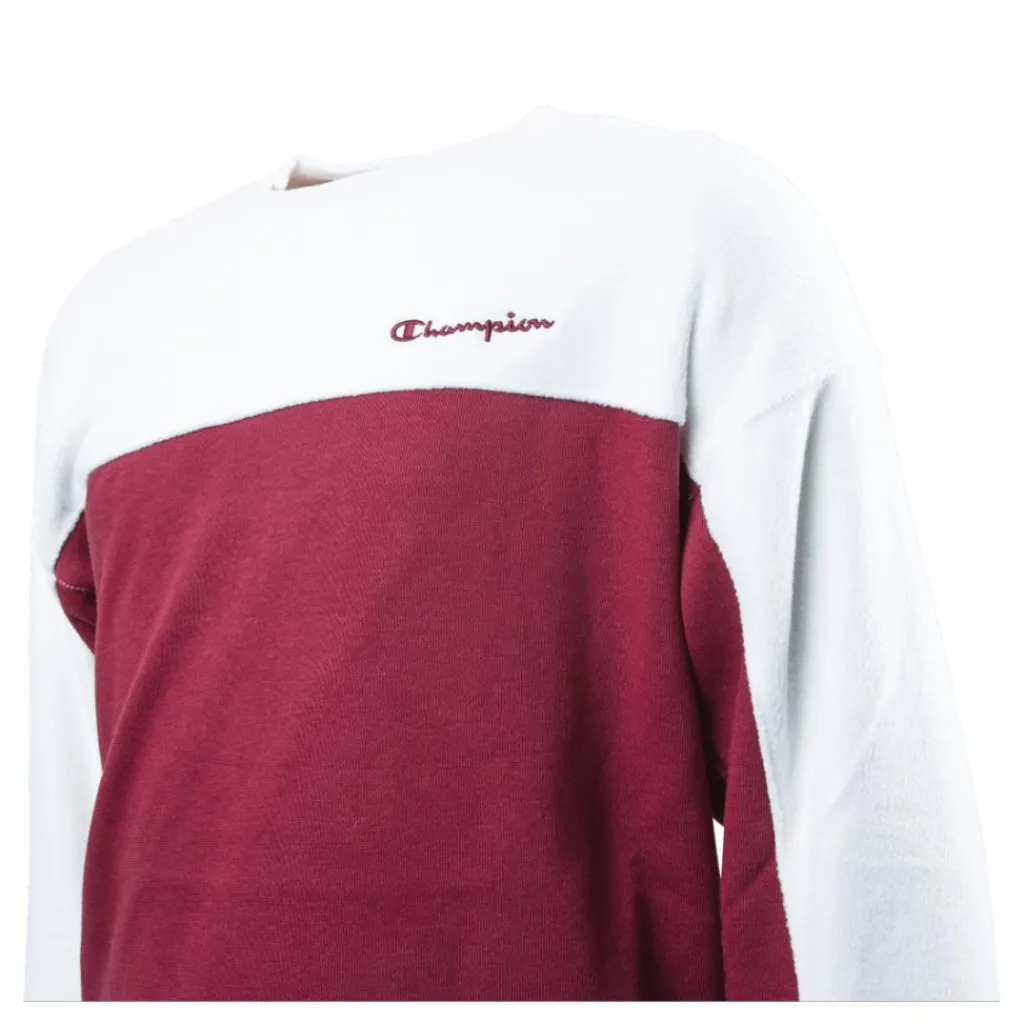 Champion Crewneck Sweatshirt Jr Pink/White Rosa och Vit Discount