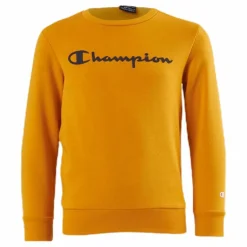 Champion Crewneck Sweatshirt Junior Yellow Gul Outlet