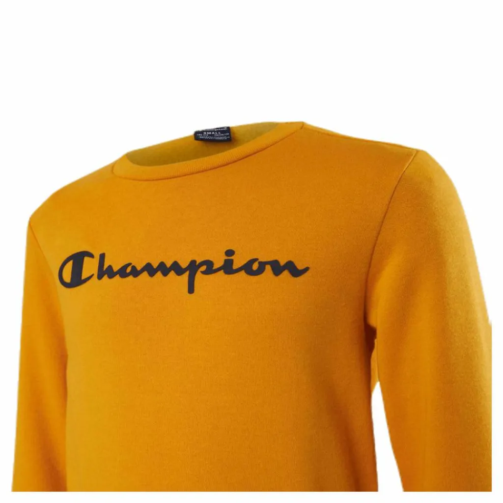 Champion Crewneck Sweatshirt Junior Yellow Gul Outlet
