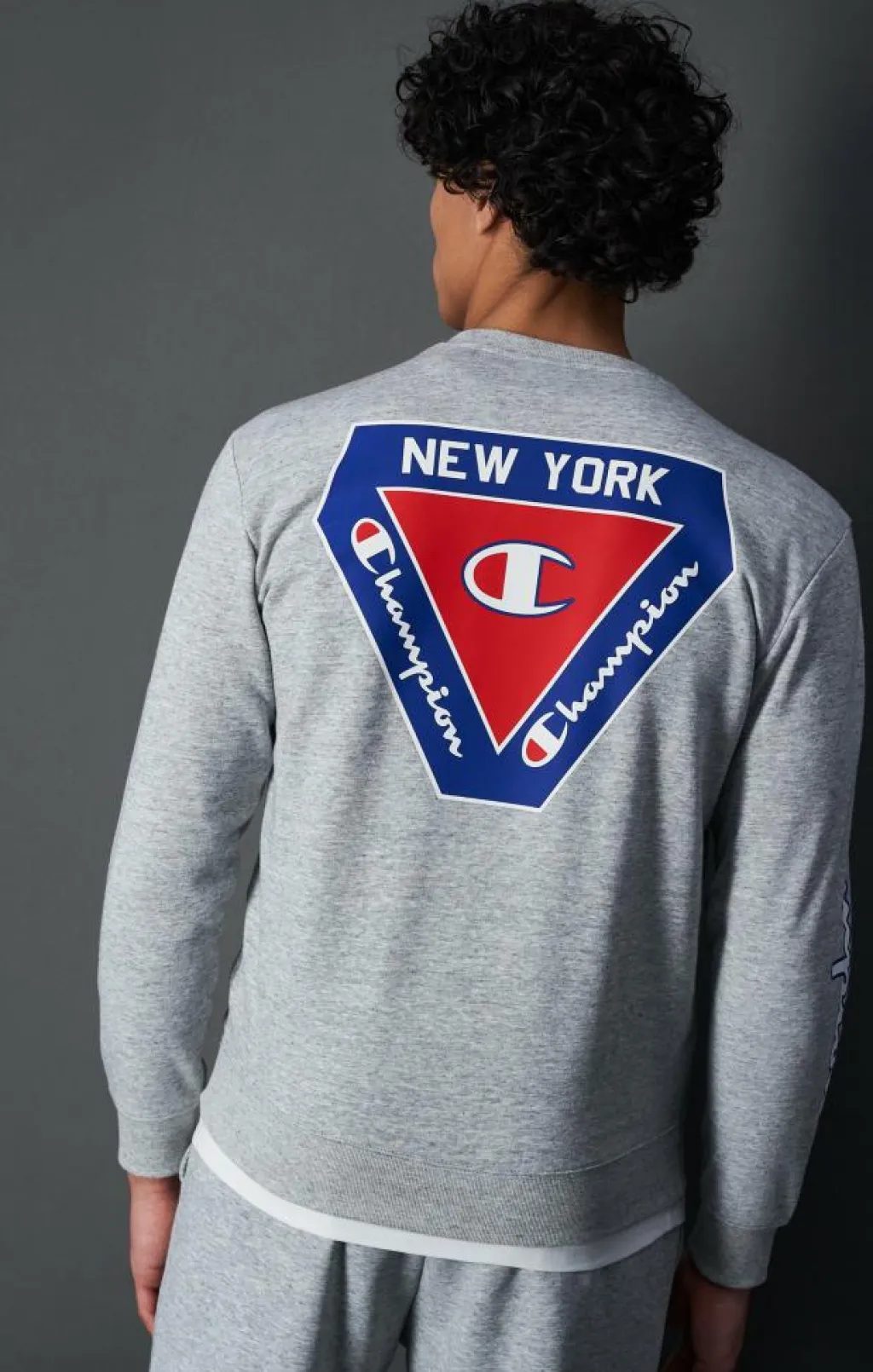 Champion Crewneck Sweatshirt New Oxford Grey Melange Grå New