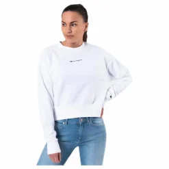 Champion Crewneck Sweatshirt White Vit New