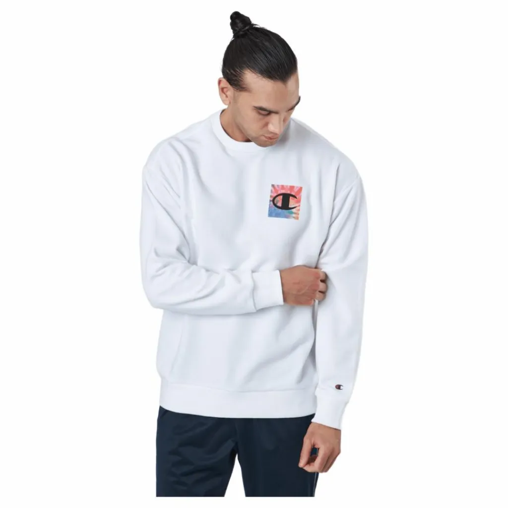 Champion Crewneck Sweatshirt White Vit Outlet