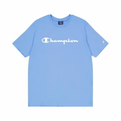 Champion Crewneck T-shirt Azure Blue Blå Best