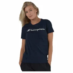 Champion Crewneck T-Shirt Blue Blå New