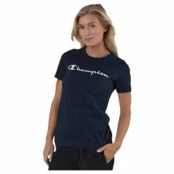 Champion Crewneck T-Shirt Blue Blå New