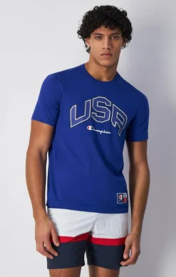 Crewneck T-shirt Mazarine Blue*Champion New