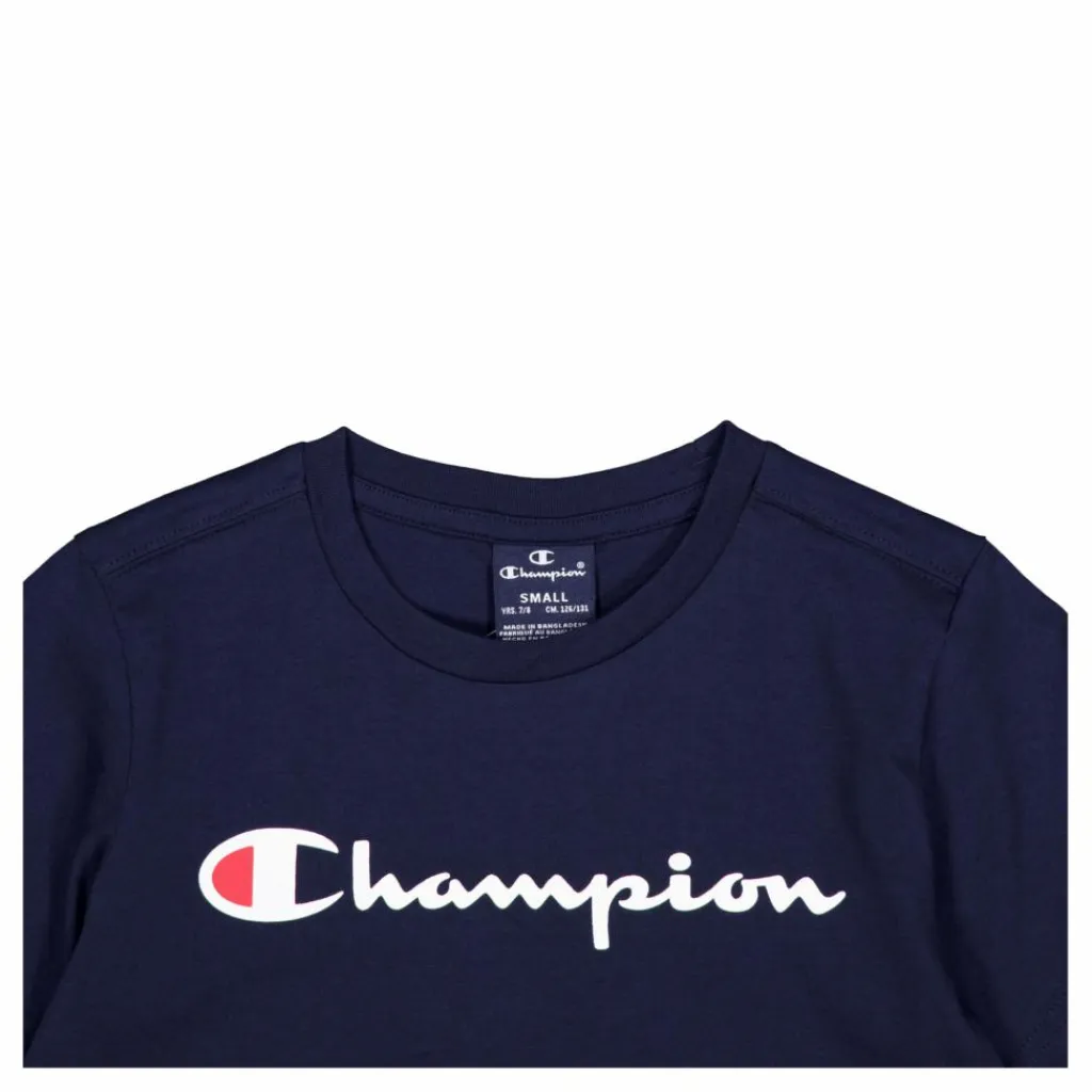 Champion Crewneck T-shirt Sky Captain Blå Hot