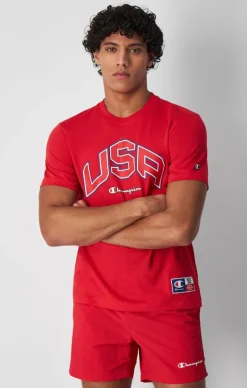 Champion Crewneck T-shirt True Red Röd Online