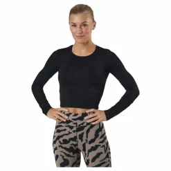 Casall Crop Long Sleeve Black Svart Hot