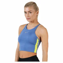 Nike Crop Tank Surf Blue/Yellow Blå Sale