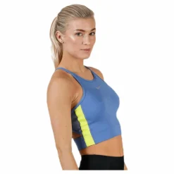 Nike Crop Tank Surf Blue/Yellow Blå Sale