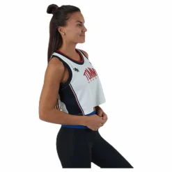 Crop Tommy Tank Top Blue/White*Tommy Hilfiger Sport Discount