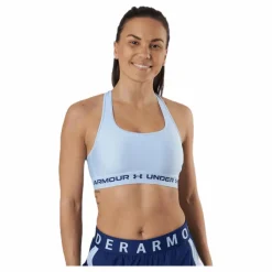 Under Armour Crossback Mid Bra Blue Blå Clearance