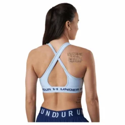 Under Armour Crossback Mid Bra Blue Blå Clearance
