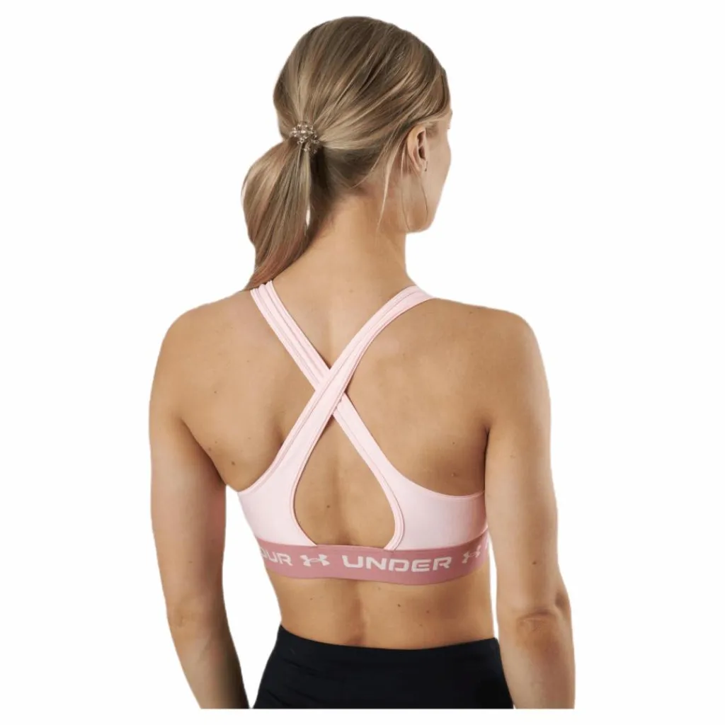 Under Armour Crossback Mid Bra Pink Rosa Outlet