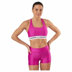 Under Armour Crossback Mid Bra Pink Rosa Discount