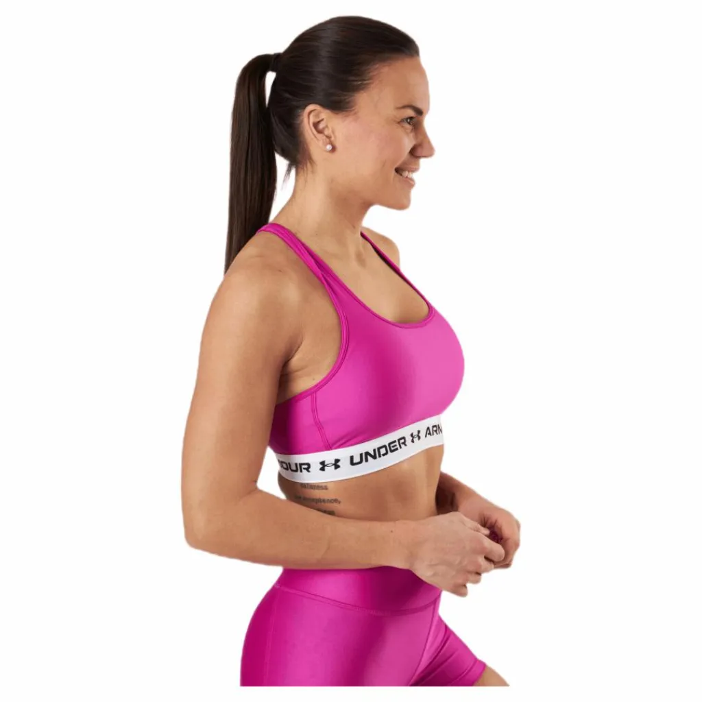 Under Armour Crossback Mid Bra Pink Rosa Discount
