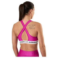 Under Armour Crossback Mid Bra Pink Rosa Discount