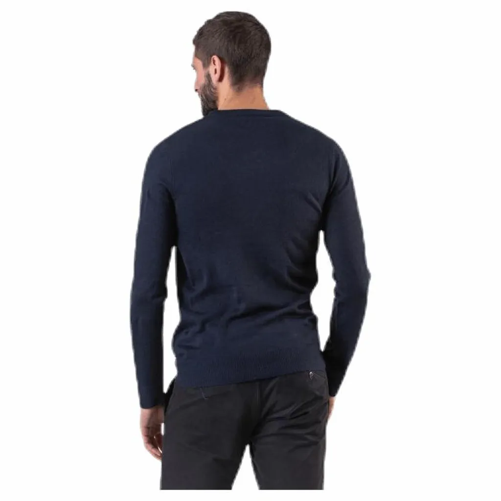 Jack & Jones Crumble Knit Crew Neck Blue Blå New