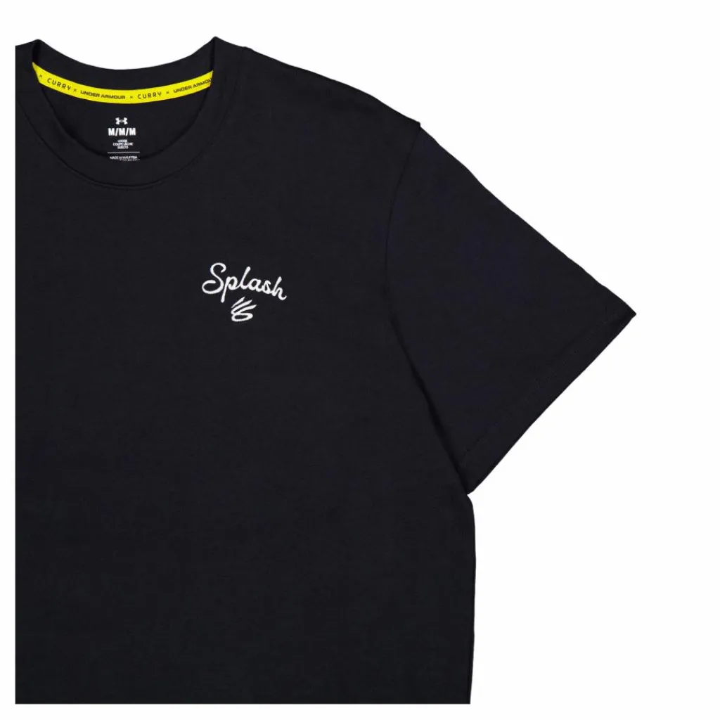 Under Armour Curry Emb Splash Tee Black Svart Outlet