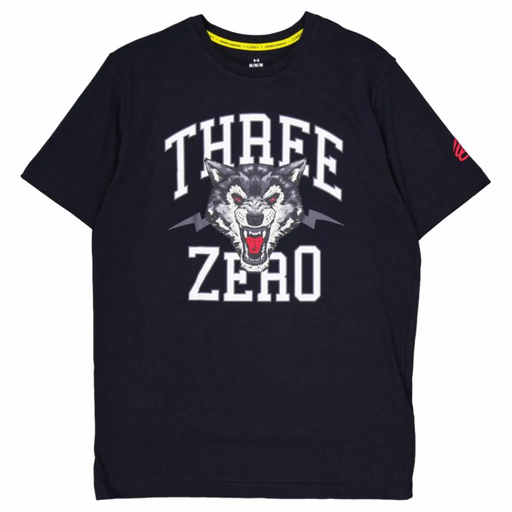Under Armour Curry Young Wolf Tee Black Svart New
