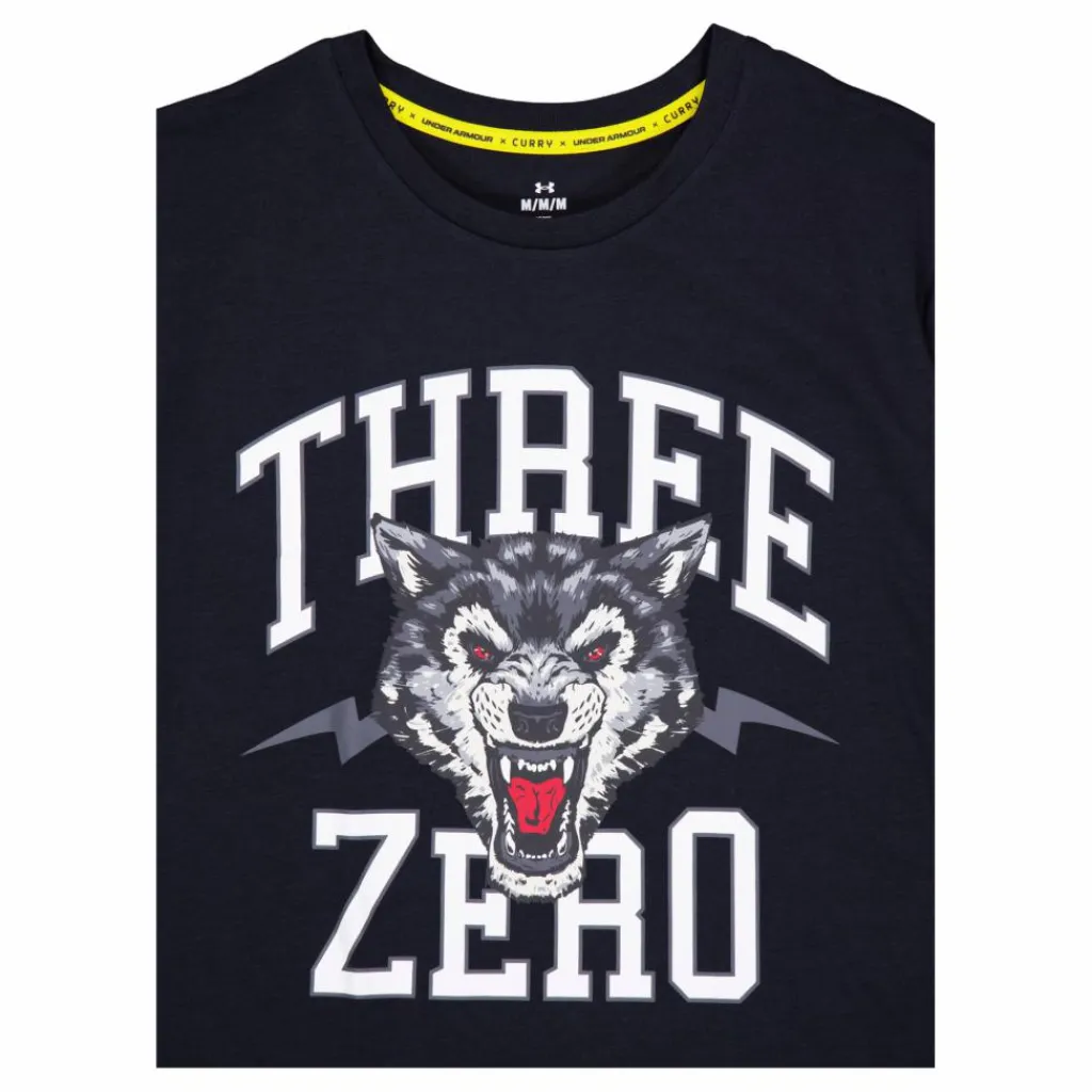 Under Armour Curry Young Wolf Tee Black Svart New