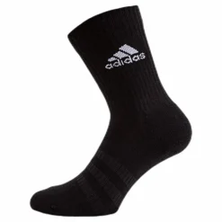 adidas Tennis Cush Crew 3-Pack Black Svart Clearance