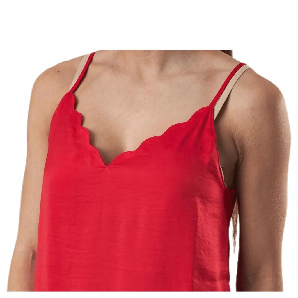 Only Debbie Singlet Wvn Red Röd
