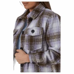 Only Deena-Oma L/S Check Shacket Cc Pnt White Vit Outlet