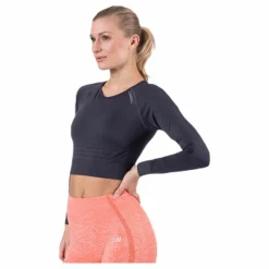 Define Seamless L/S Crop Top Grey*ICANIWILL Hot