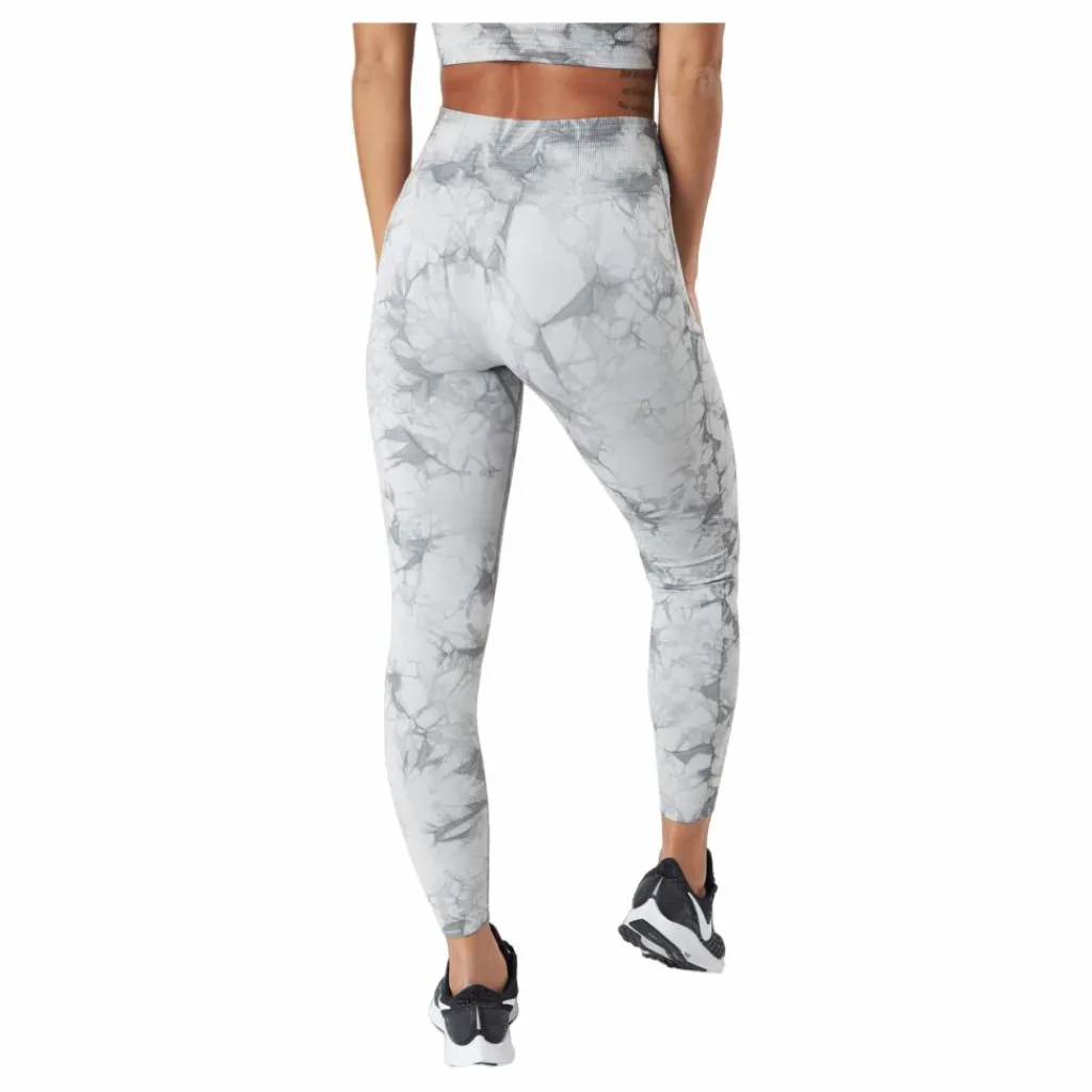ICANIWILL Define Seamless Tie Dye Tights Grey Melange Grå New