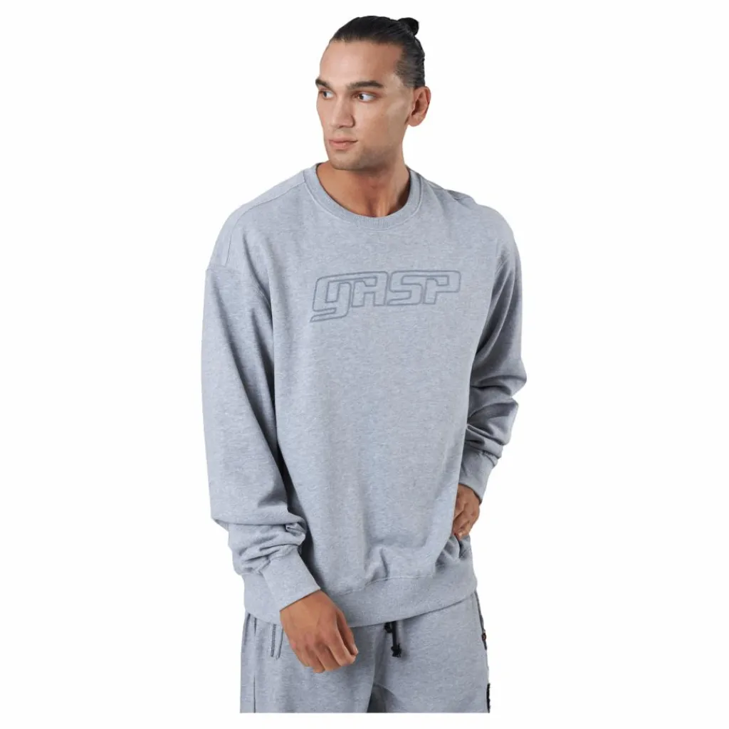 GASP Division Crewneck Grey Melange Grå New