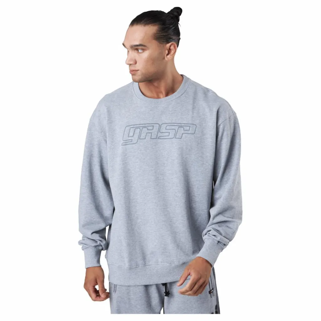 GASP Division Crewneck Grey Melange Grå New