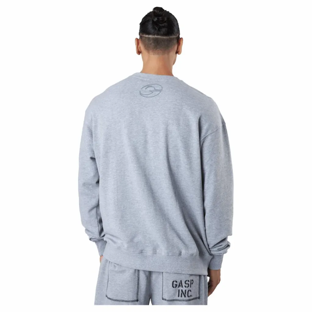 GASP Division Crewneck Grey Melange Grå New