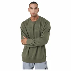 GASP Division Crewneck Washed Green Grön Discount
