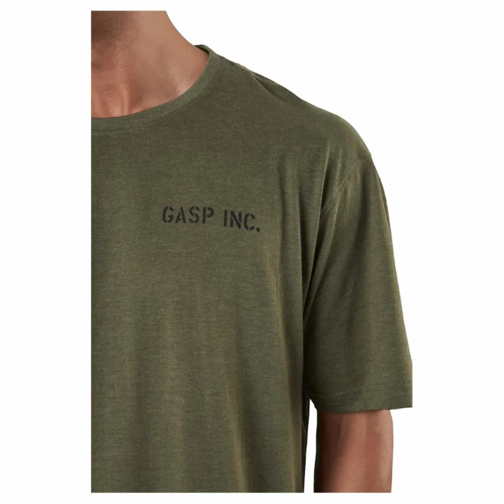 GASP Division Iron Tee Army Green Melange Grön Best
