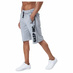 GASP Division Sweatshorts Light Grey Melange Grå New