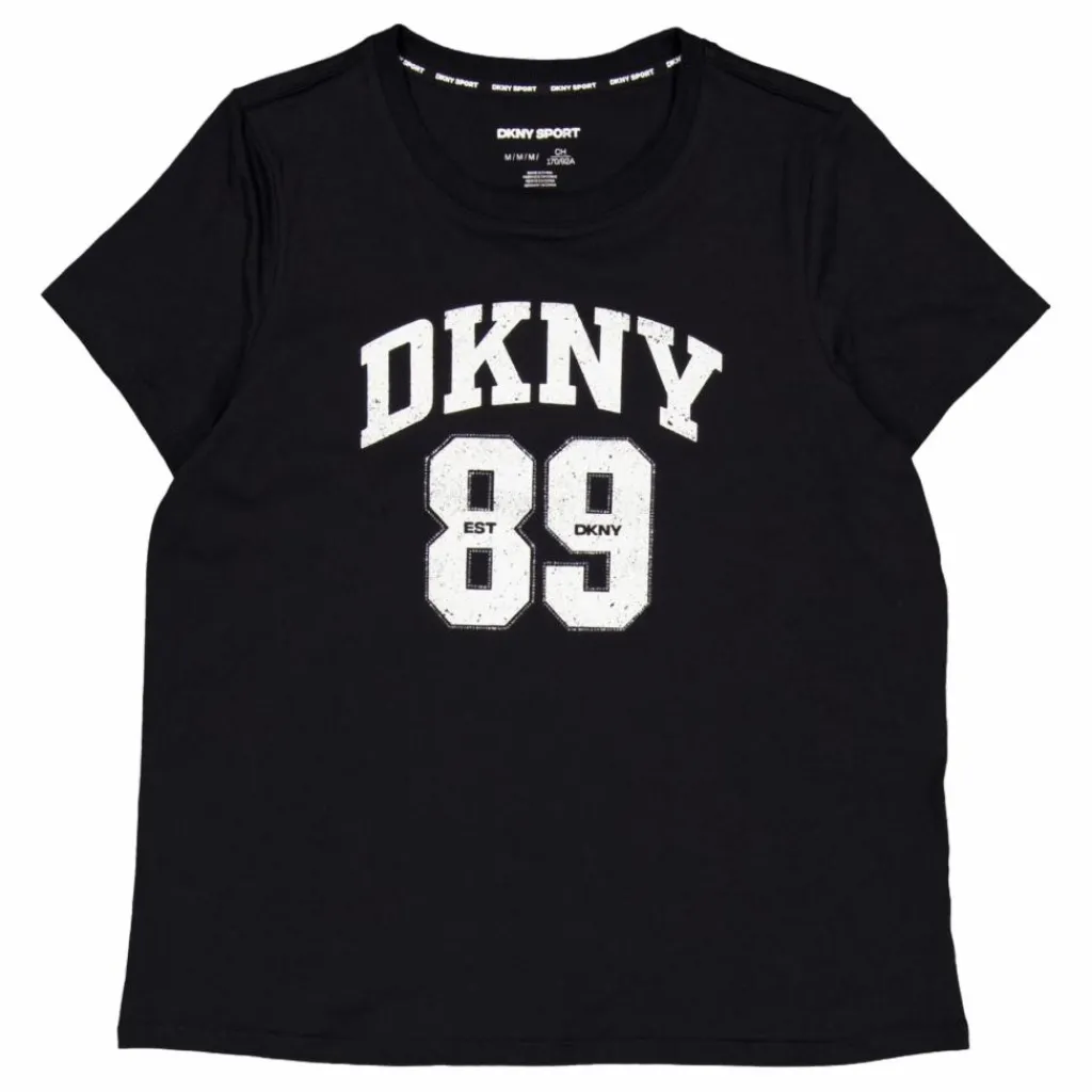 Dkny 89 Lg Crew Nk T Black/eggnog*DKNY Sport New