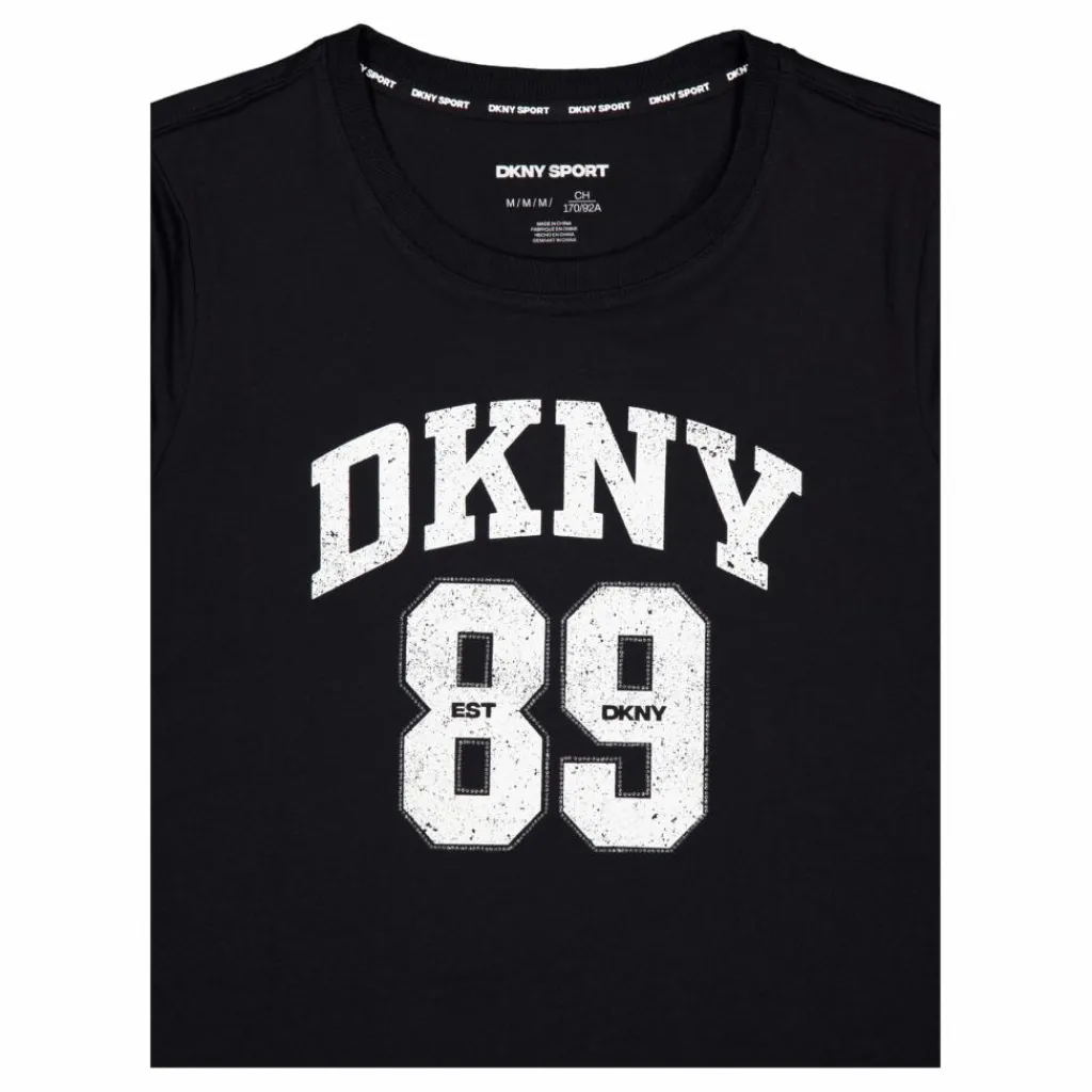 Dkny 89 Lg Crew Nk T Black/eggnog*DKNY Sport New
