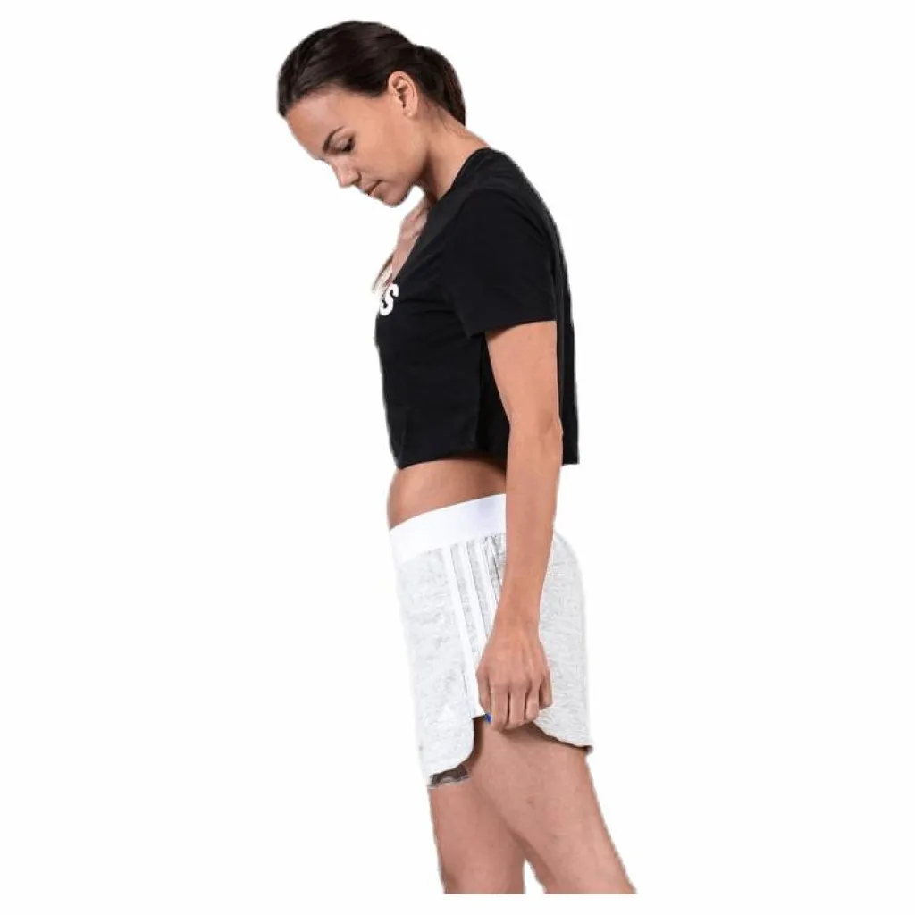adidas D2M Crop Tee White/Black Svart Clearance