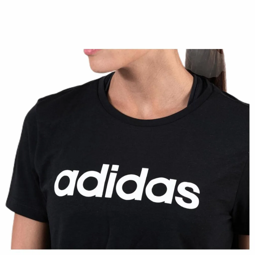 adidas D2M Crop Tee White/Black Svart Clearance