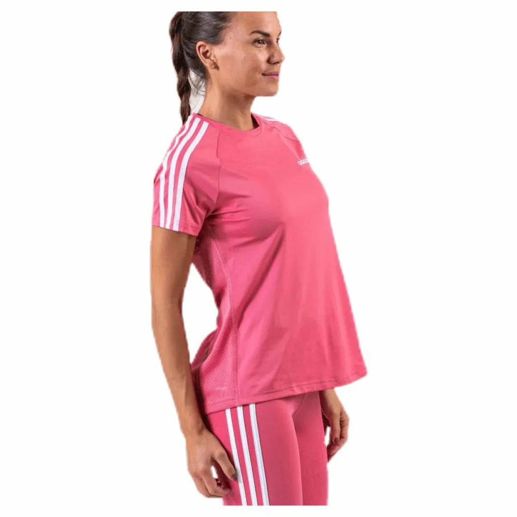 adidas D2M 3S Tee Pink/White Rosa Discount