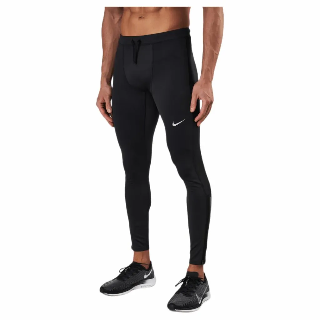 Nike Dri-FIT Challenger Men's Running Tights BLACK/REFLECTIVE SILV Svart